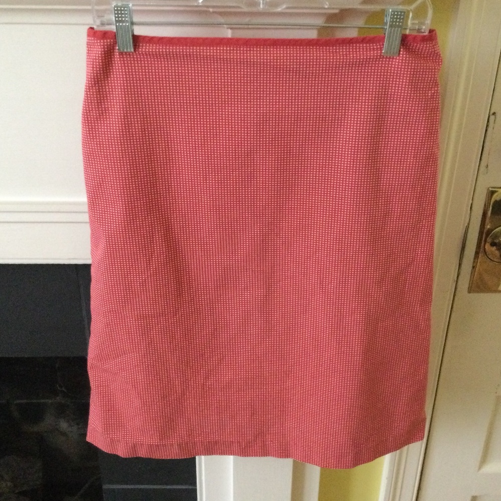 Vintage Y2K GAP Gingham Cotton Blend Stretch Skirt Red - Sz 6